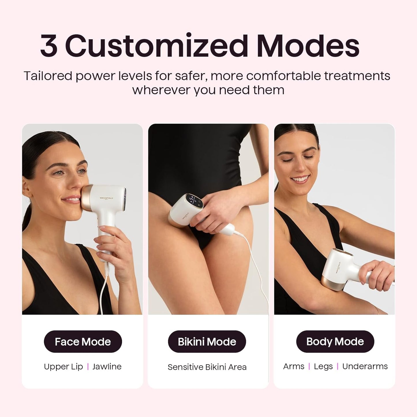 Wavytalk IPL - Depilación para bikini facial y corporal, resultado...