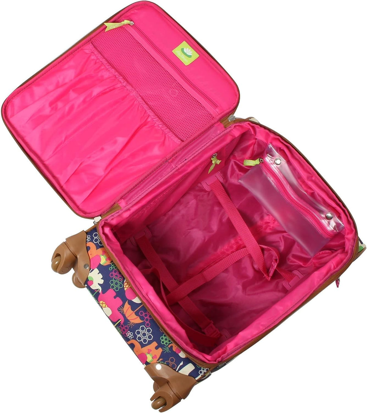 Lily Bloom Equipaje con diseño estampado de 24 pulgadas, maleta exp...