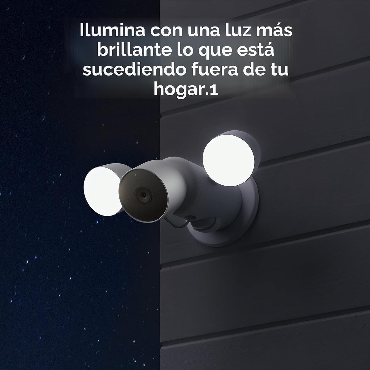 Google Nest Cam con Foco - Cámara Exterior - Cámara de Seguridad co...