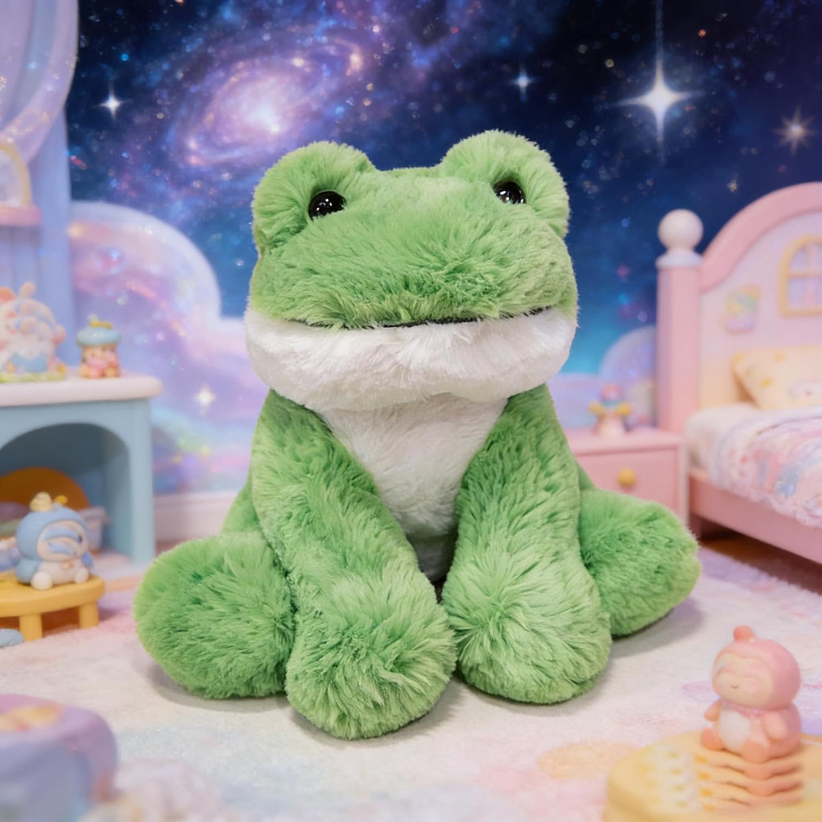 YUKOUQIAN Peluche de rana de 8 pulgadas para niñas y niños, Navidad...