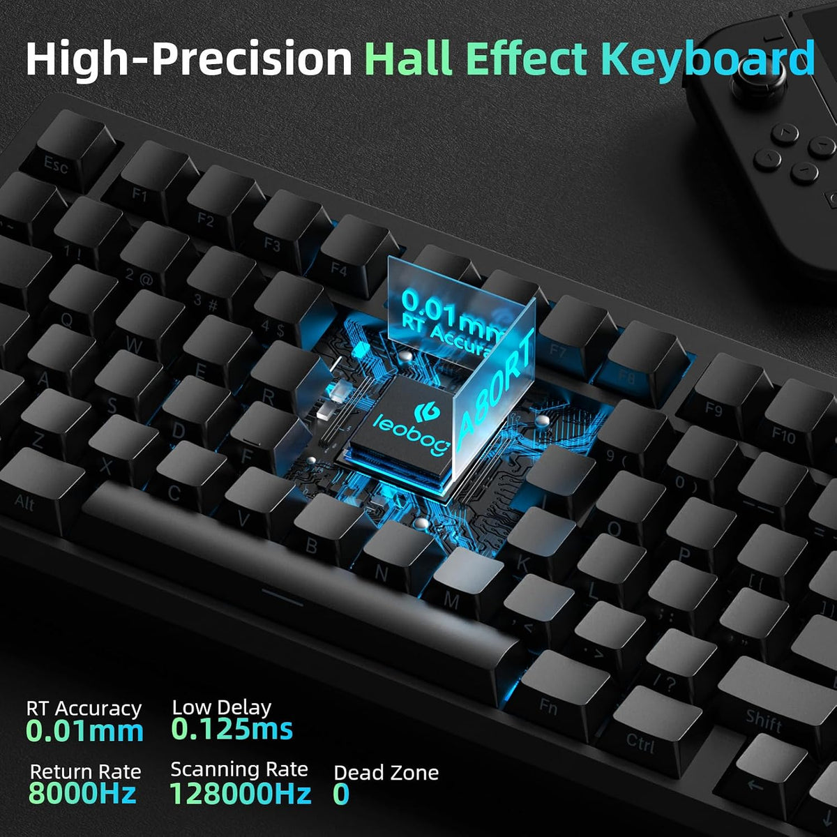 LEOBOG A80 RT Hall Effect Gaming Teclado mecánico Disparador rápido...