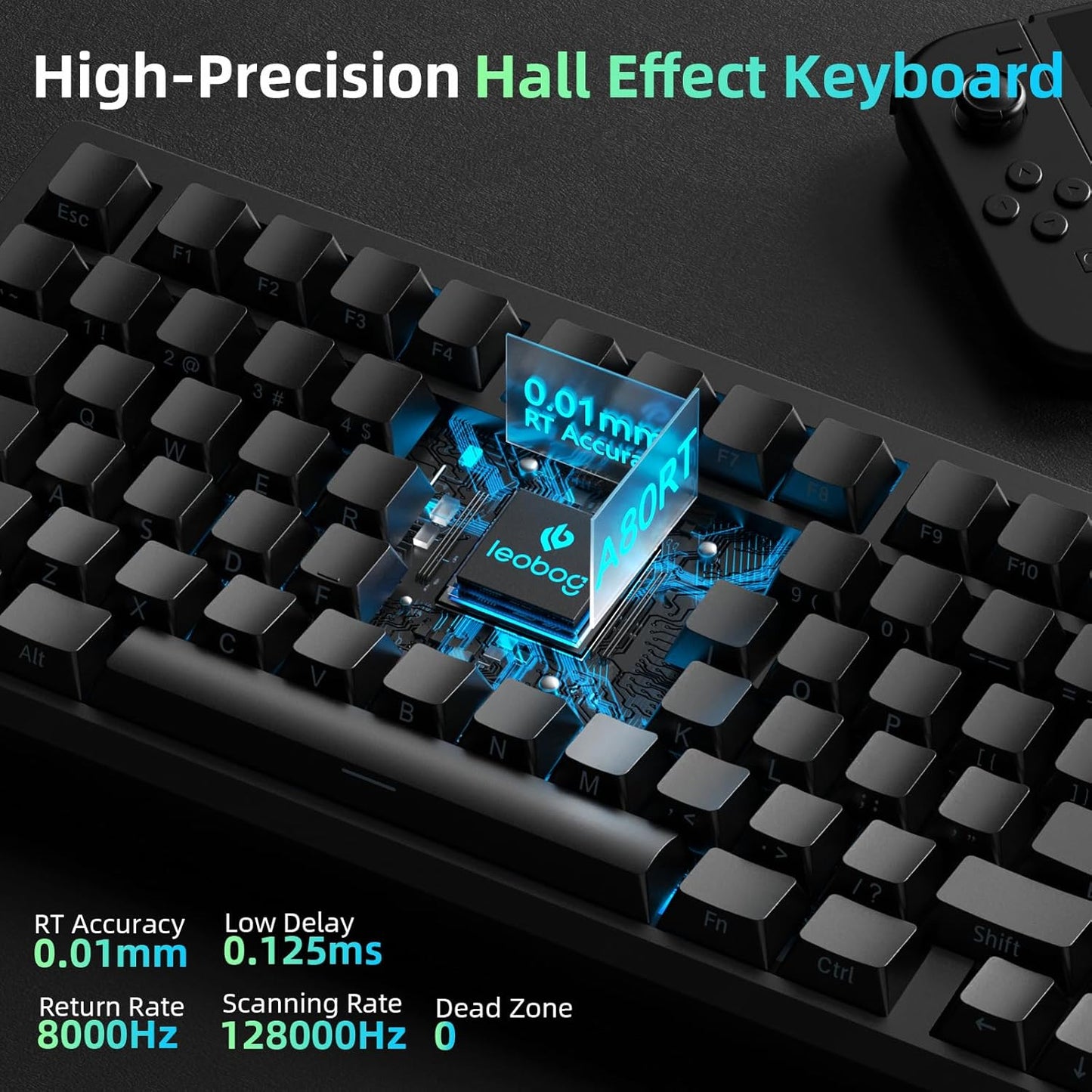 LEOBOG A80 RT Hall Effect Gaming Teclado mecánico Disparador rápido...