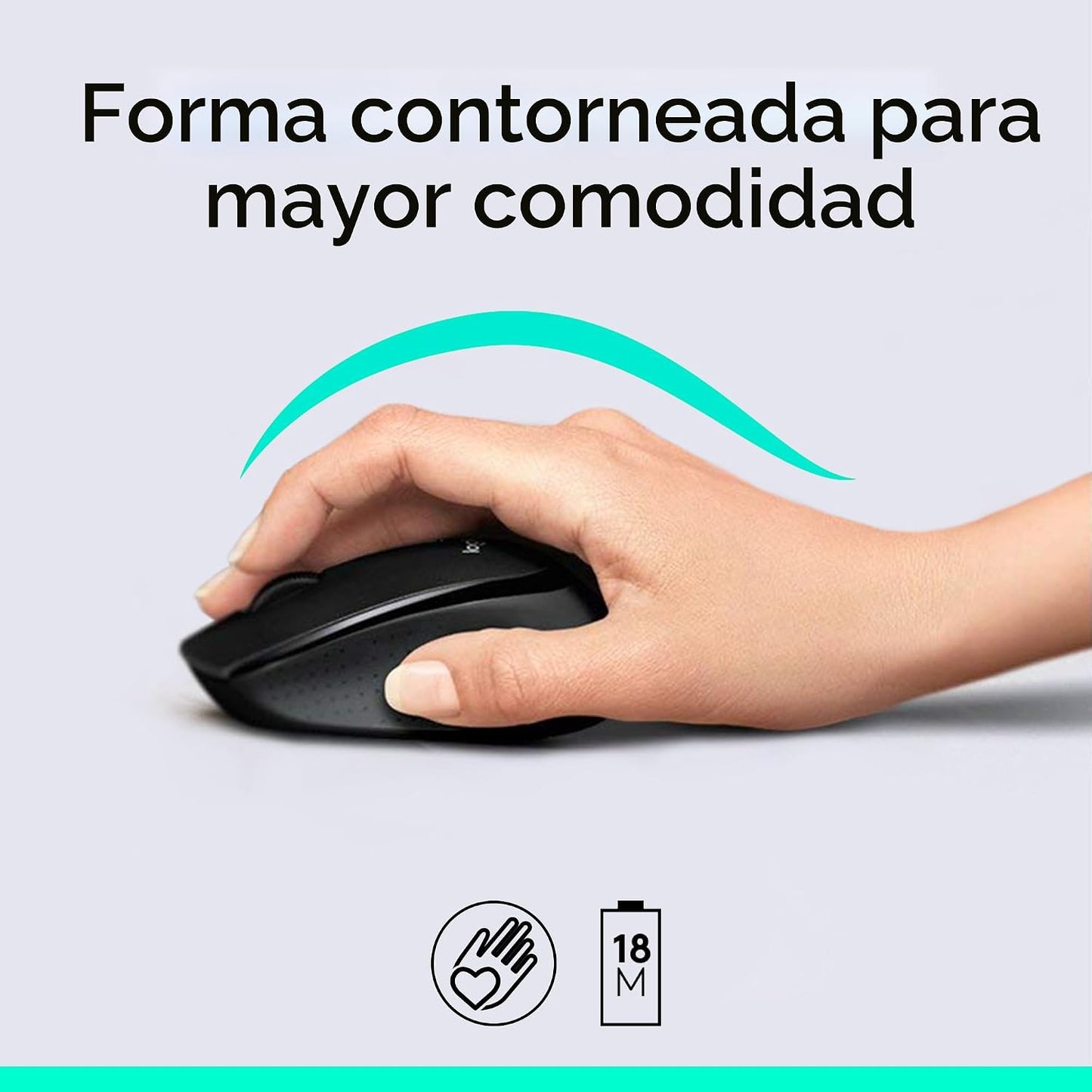 Logitech MK345 Combo de teclado y mouse inalámbricos de tamaño comp...