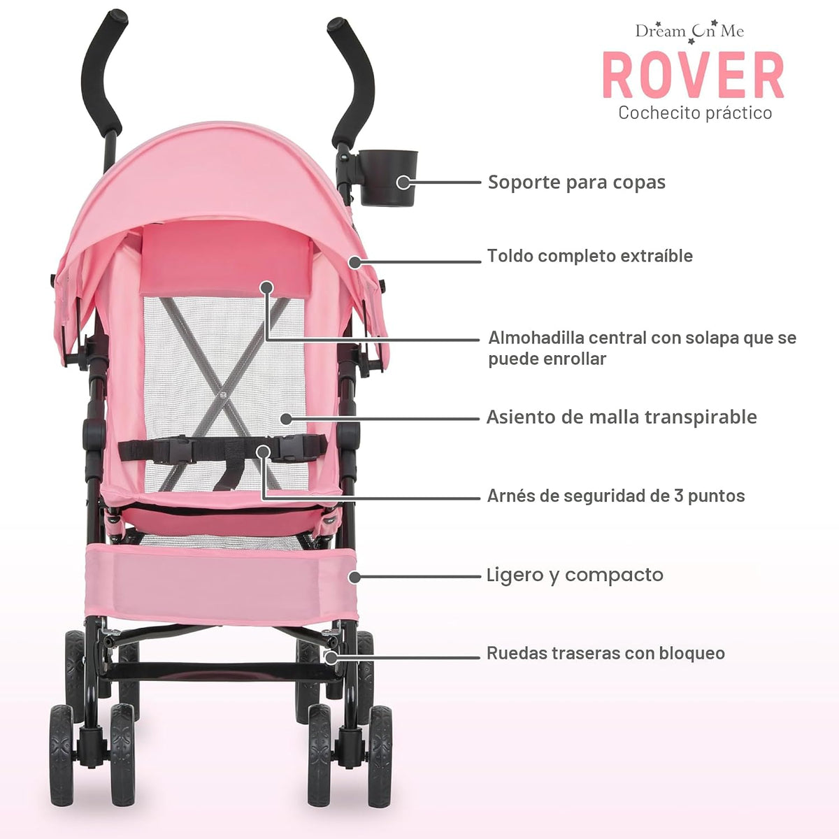 Cochecito de bebé Dream On Me Rover \u2013 Cochecito paraguas de vi...
