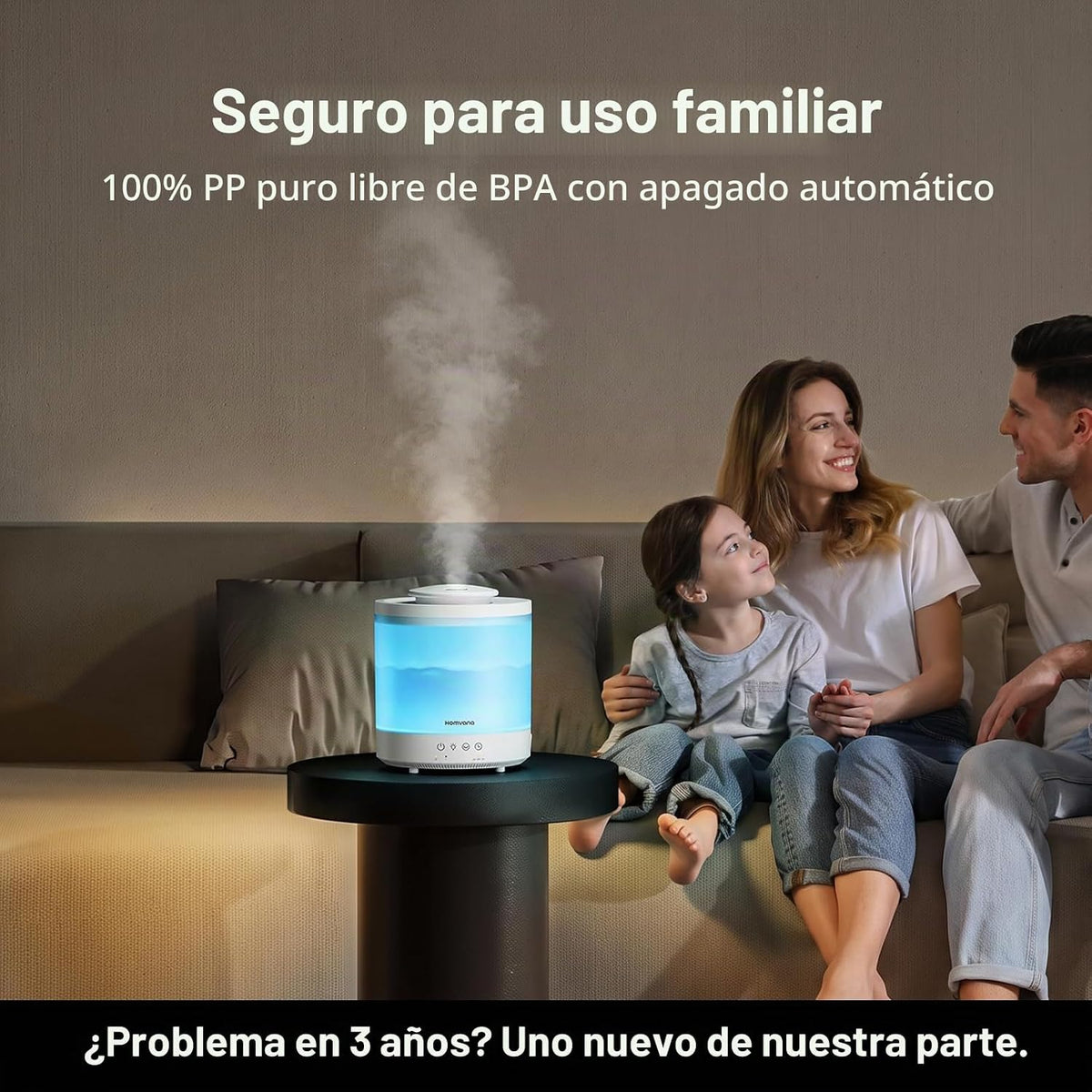 Homvana Humidificadores pequeños para recámara - 2 paquetes de 1.5L...