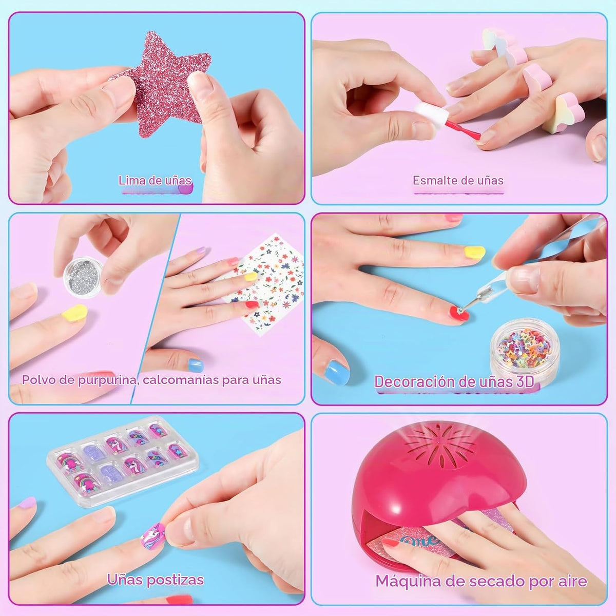 Juego de esmaltes de uñas para niñas, regalo de cumpleaños de Navid...
