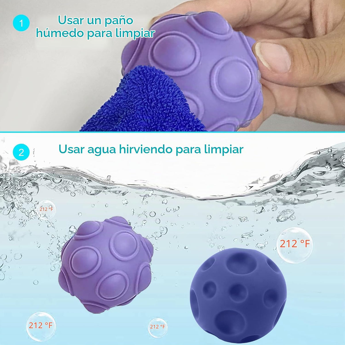 Pelotas sensoriales para bebés de 6 a 12 meses, juguetes Montessori...