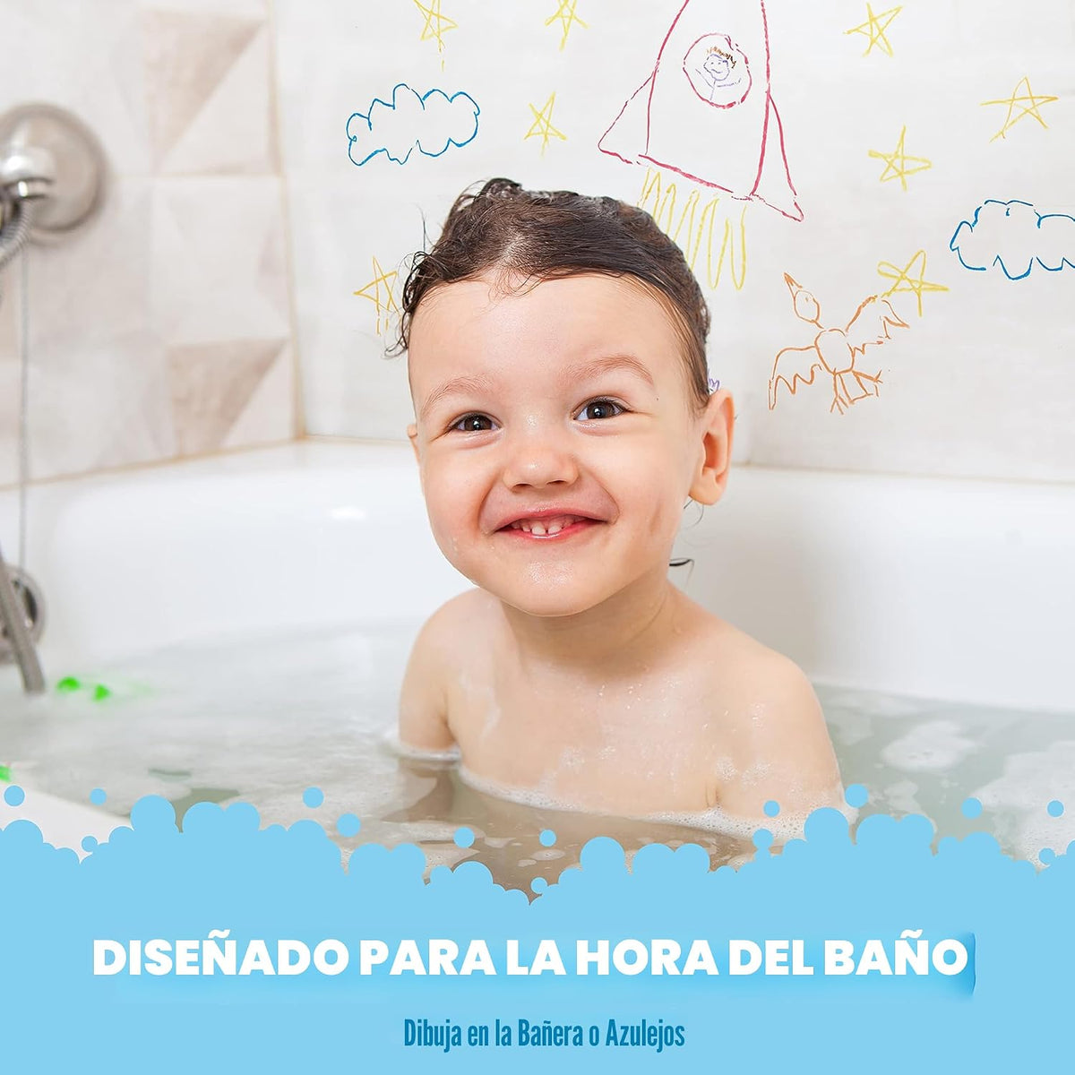 Tub Works® Smooth™ - Crayones de baño de juguete de baño, paquete d...