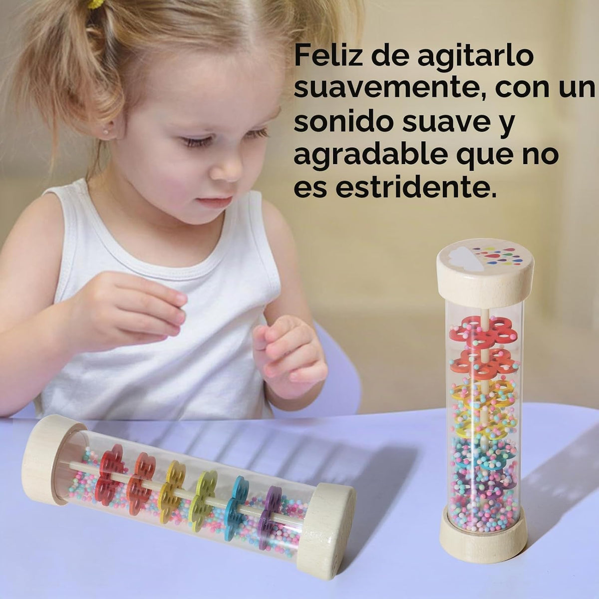 Juguetes Montessori de madera de 7 pulgadas para bebés de 6 a 12 me...