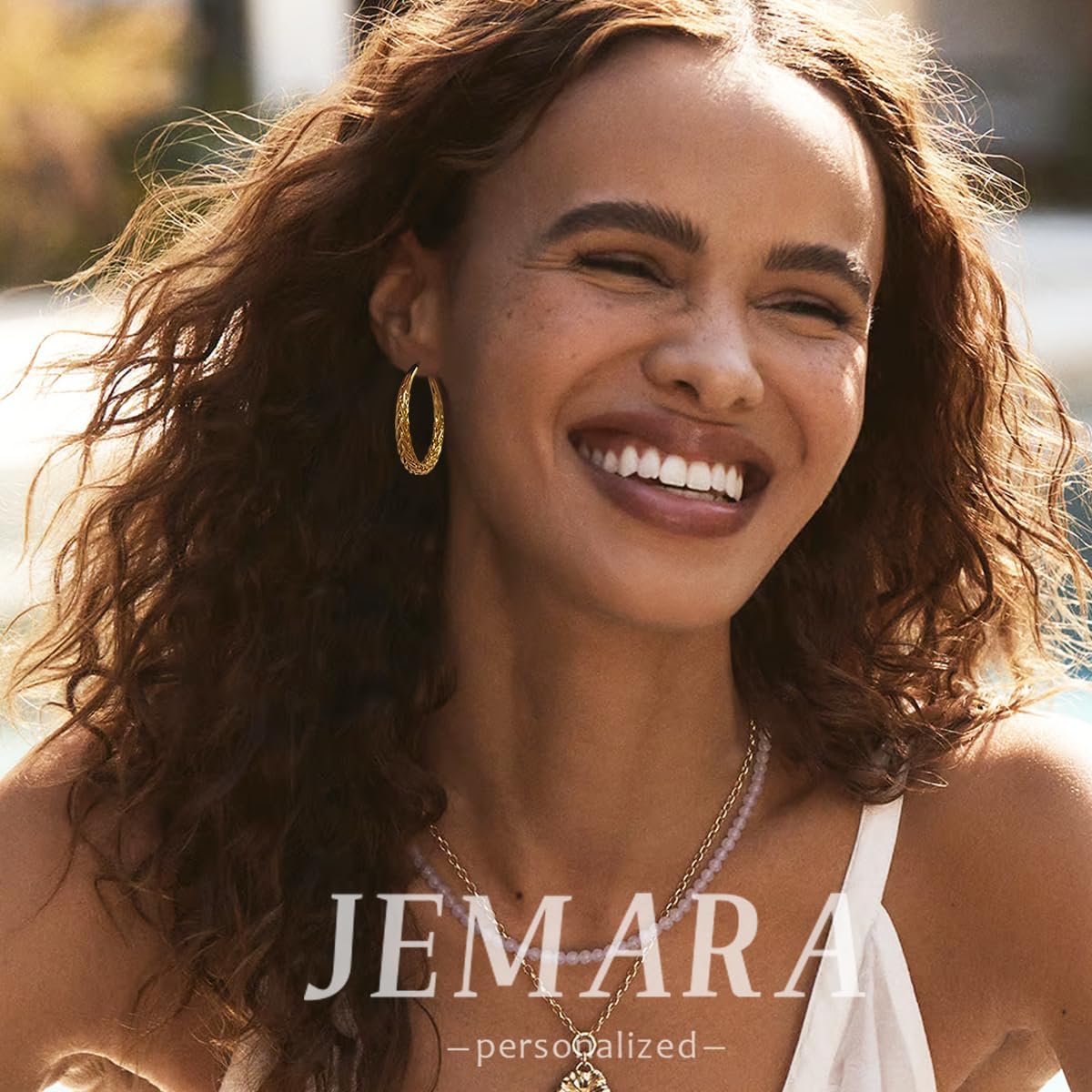 JEMARA Pendientes de Aro de Plata para Mujer a la Moda Hipoalergéni...