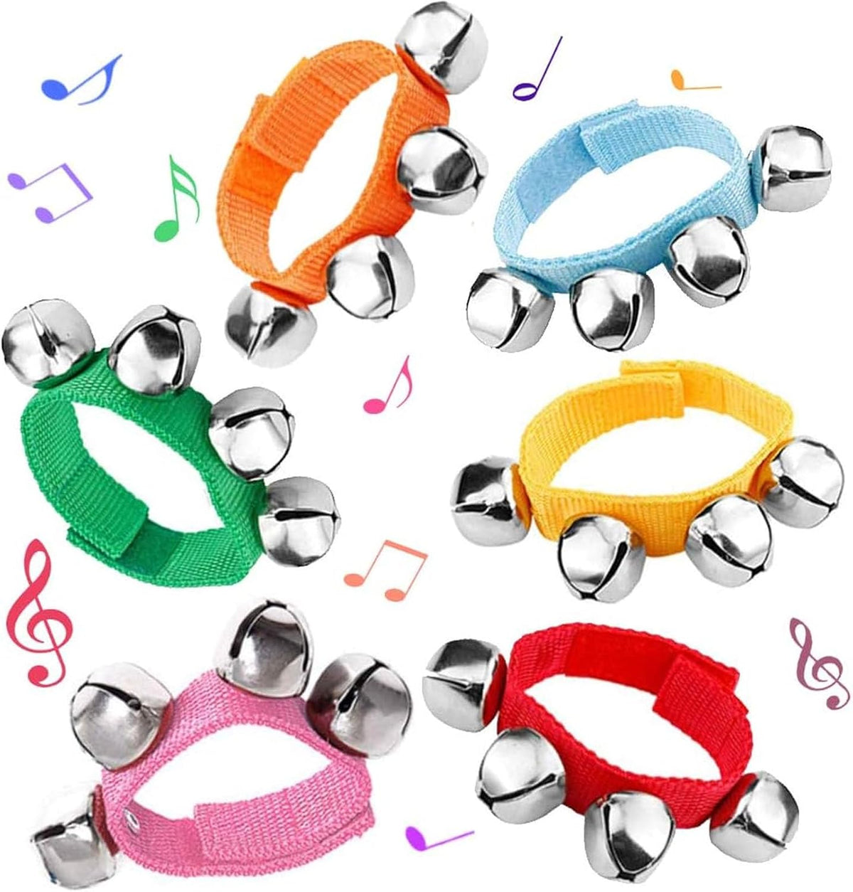 POPLAY 6 PCS Instrumentos de Percusión, Campanas de Muñeca Campanas...