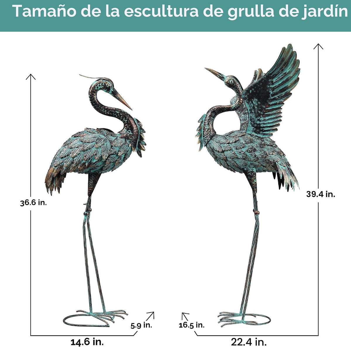 Ruifabo Estatuas de Jardín Esculturas Grandes de Grúa de Metal, Est...