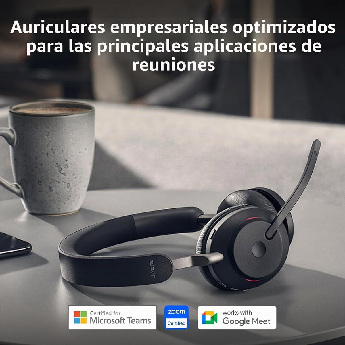 Jabra Evolve2 65 - Auriculares inalámbricos Bluetooth con micrófono...