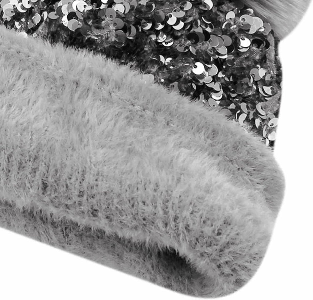Caviotess Gorro de punto con lentejuelas brillantes para mujer, gor...
