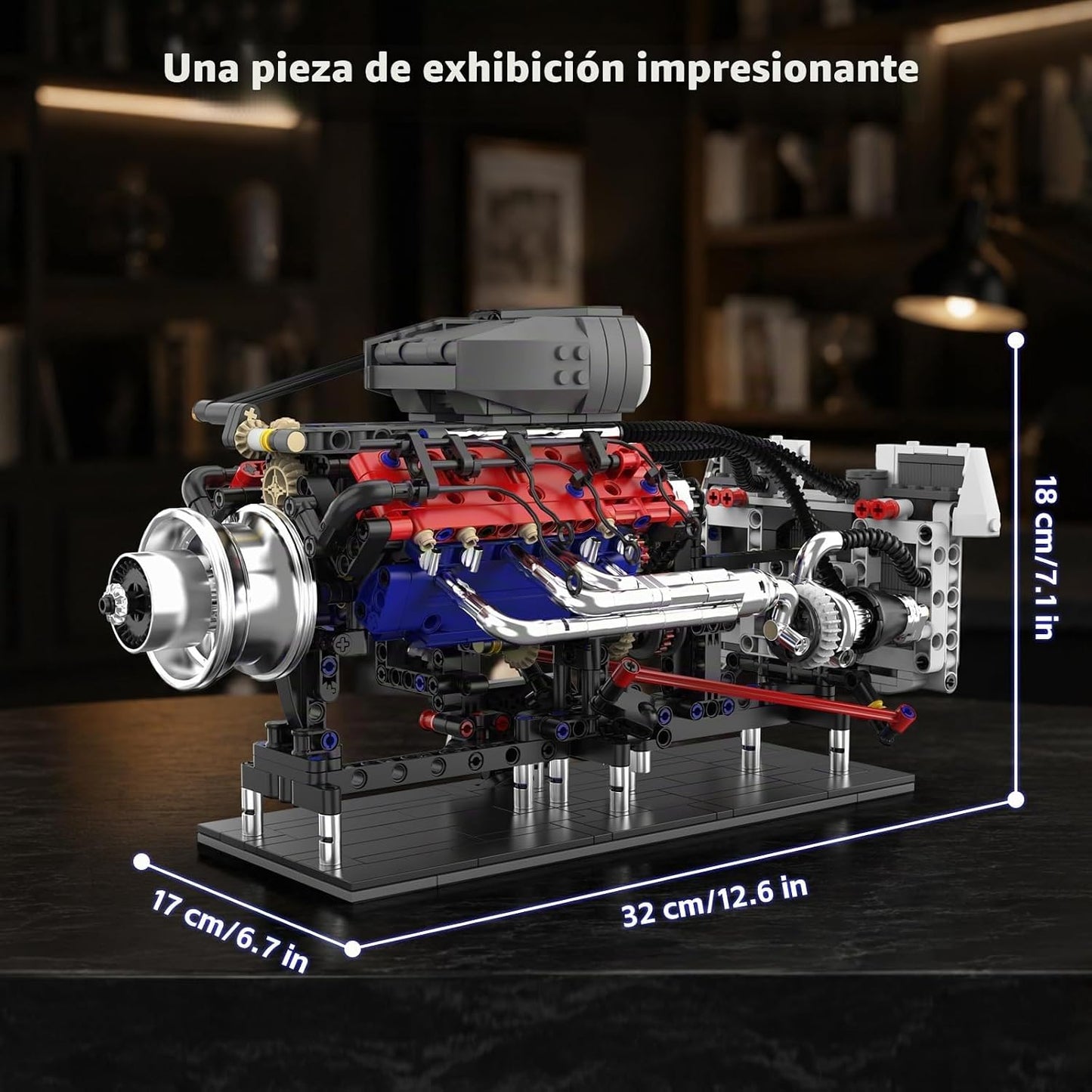 V8 - Juego de construcción de motor compatible con LEGO, kit de mod...