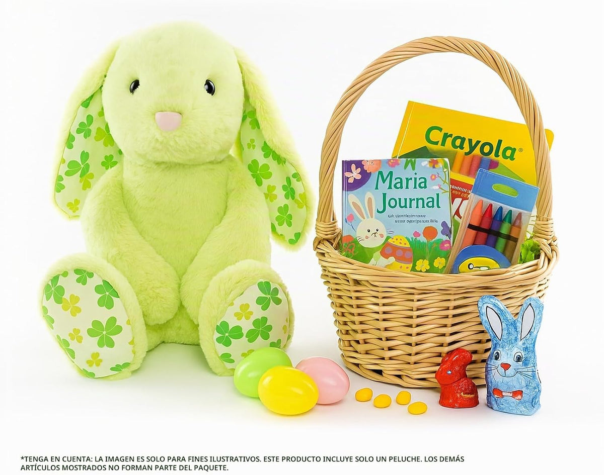 WEIGEDU Conejo Verde de Peluche Juguete de Animales con Orejas Caíd...