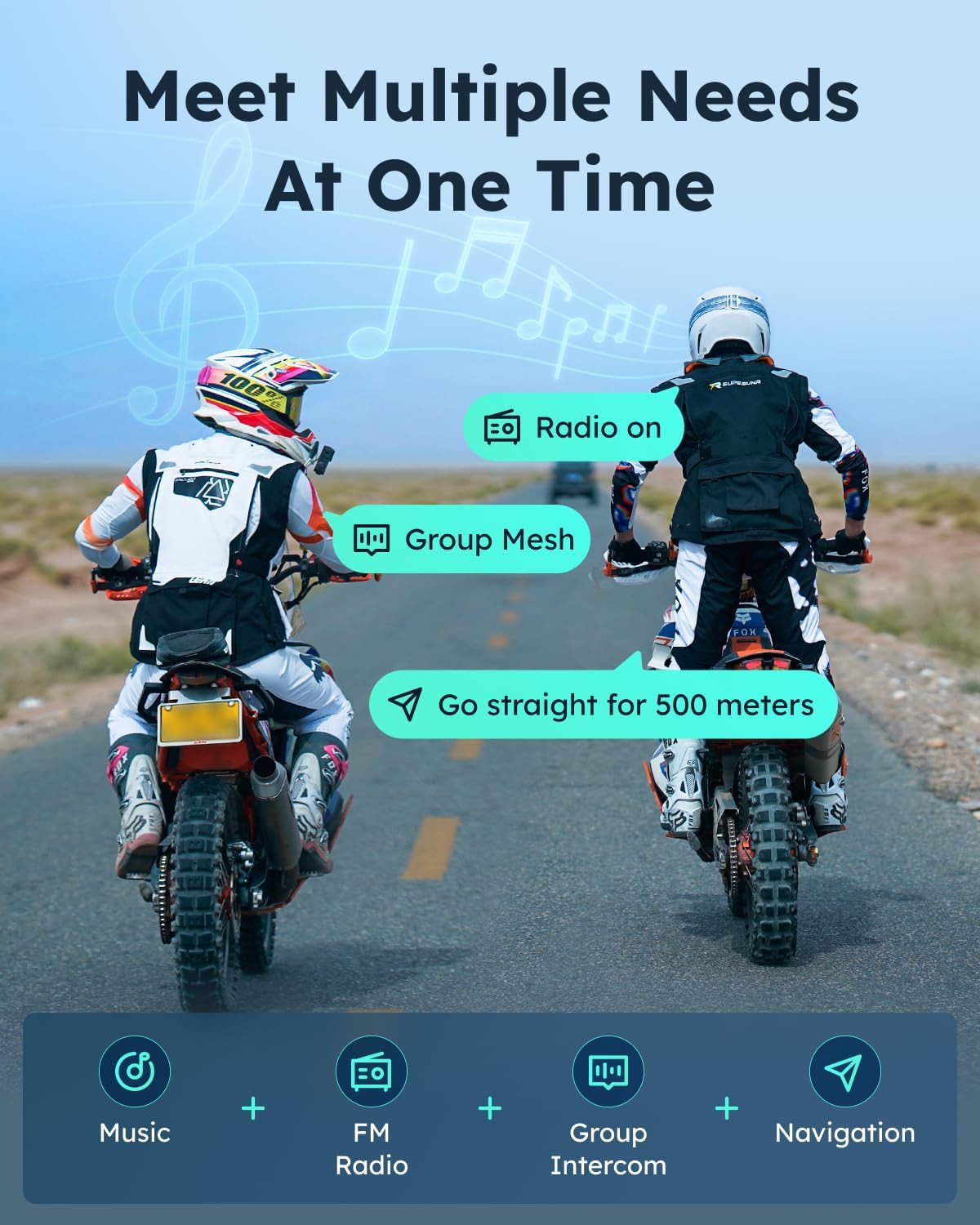 ASMAX Auriculares Bluetooth para motocicleta S1 con control de voz...