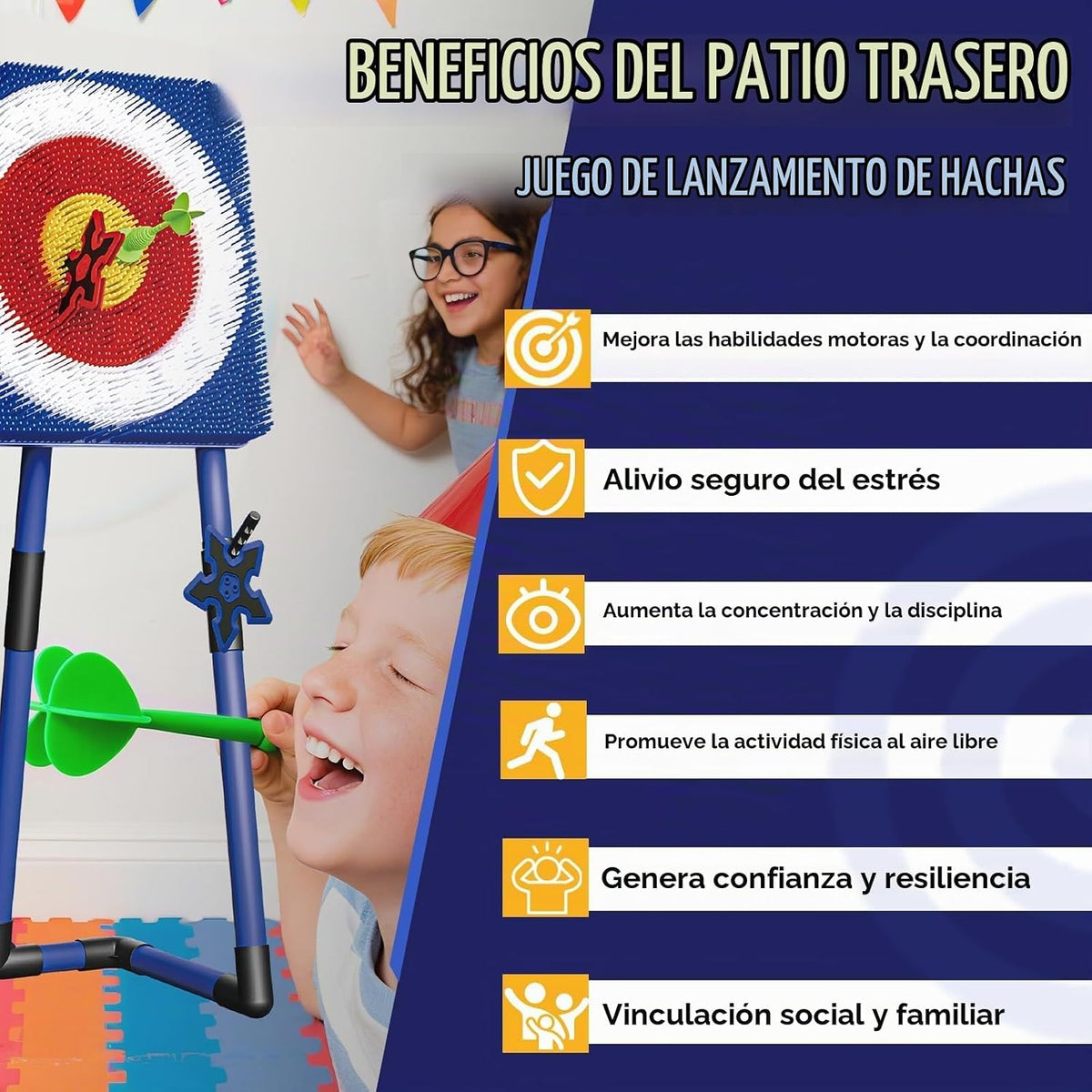 Juego de lanzamiento de hacha para patio trasero \u2013 Kit de tiro...