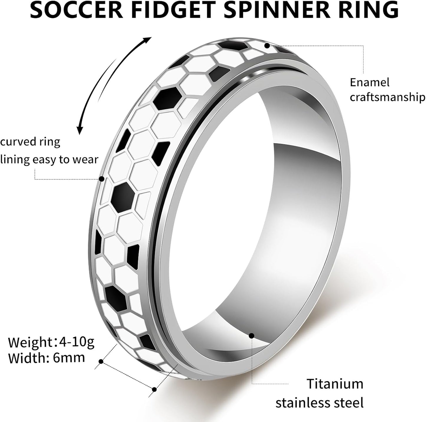 SYDNFZY Anillo de fútbol para adultos \u2013 Anillo giratorio de ac...