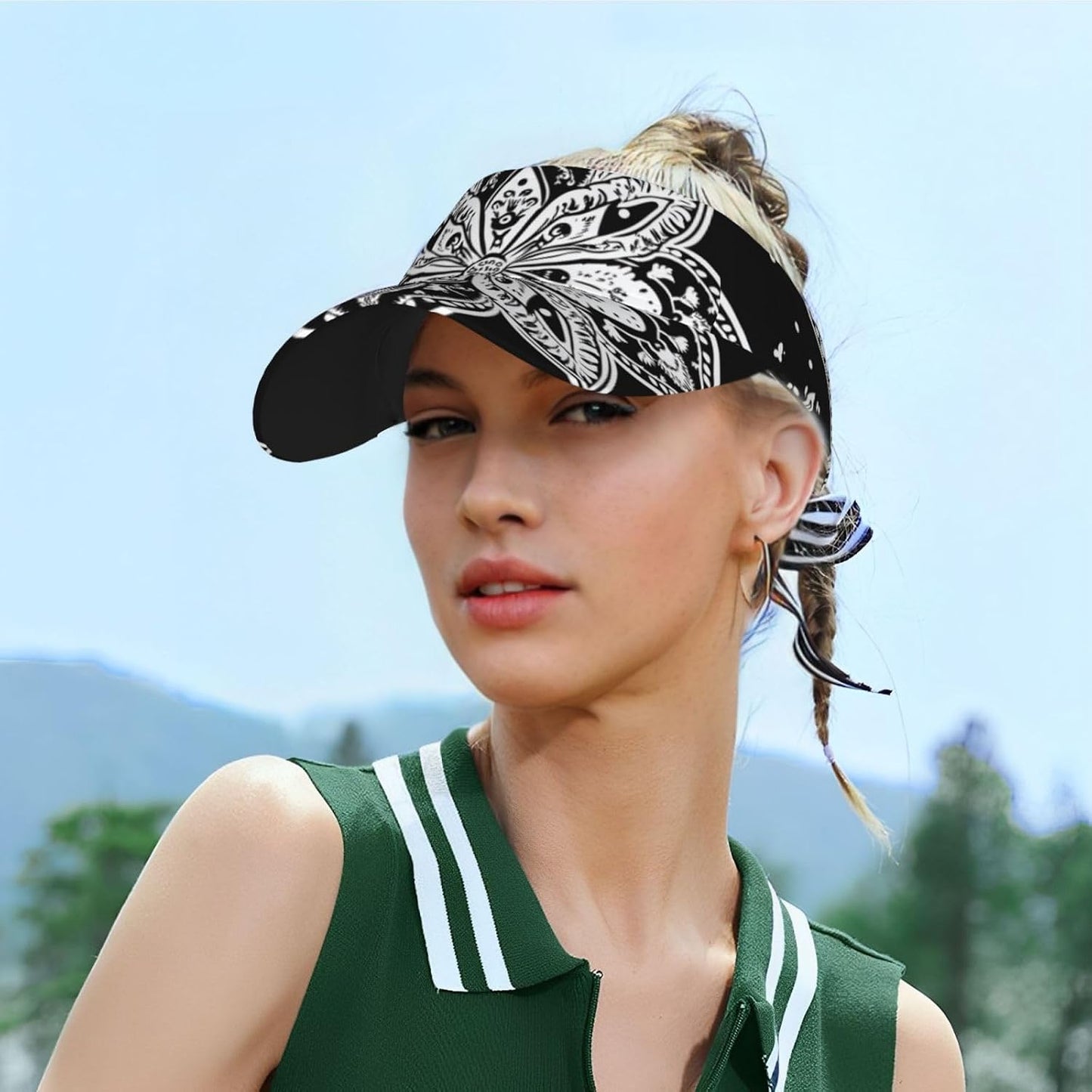 Visera solar deportiva de mármol para mujeres y hombres, gorra de s...