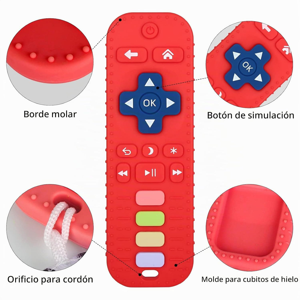 Chuya Mordedores de Control Remoto de Silicona para Bebé, Juguetes...