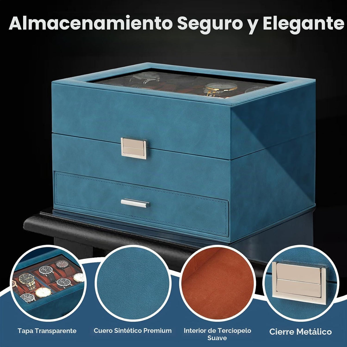 Caja de Reloj Dajasan, Estuche de Reloj para Hombres, Estuche de Ex...