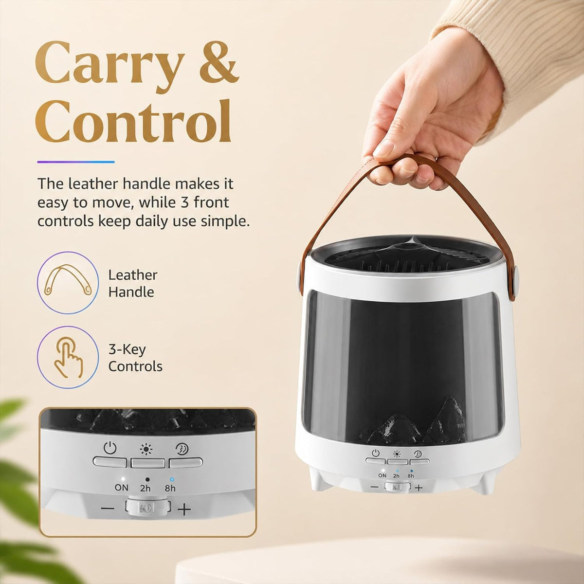 Medusa Aroma Difusor Auto-Off Cool Mist Humidificador para el hogar...