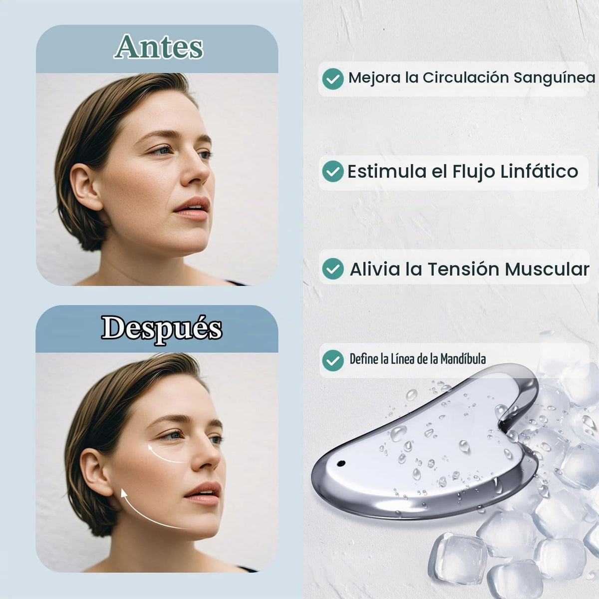 Rena Chris Herramientas Faciales Gua Sha, Herramienta Guasha Terahe...