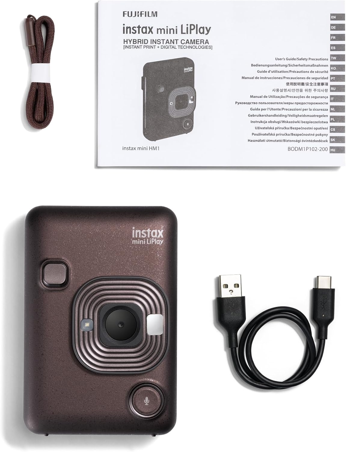 Cámara instantánea Fujifilm INSTAX Mini LIPLAY Híbrida - Bronce Pro...