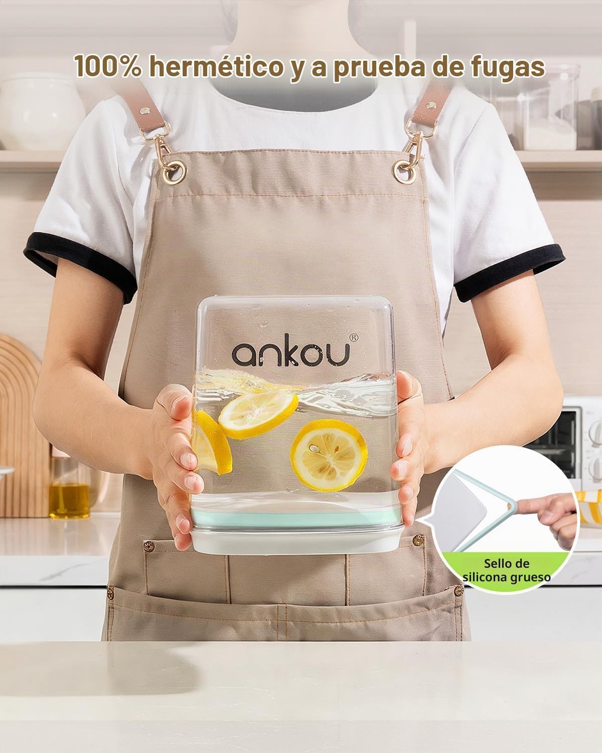 Ankou Juego de recipientes para almacenamiento de alimentos, 2.8 cu...