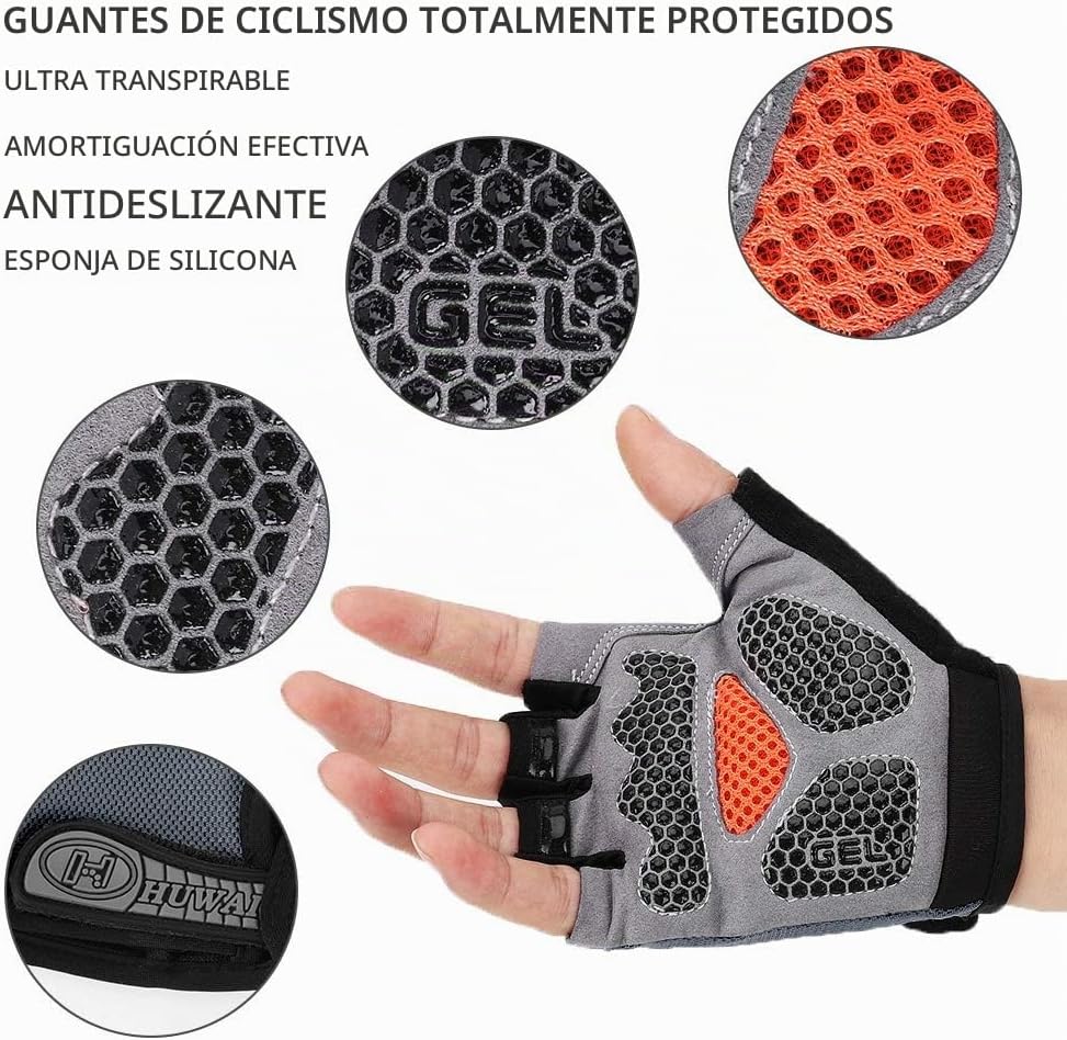 Accmor Guantes de ciclismo para hombres y mujeres, guantes de cicli...