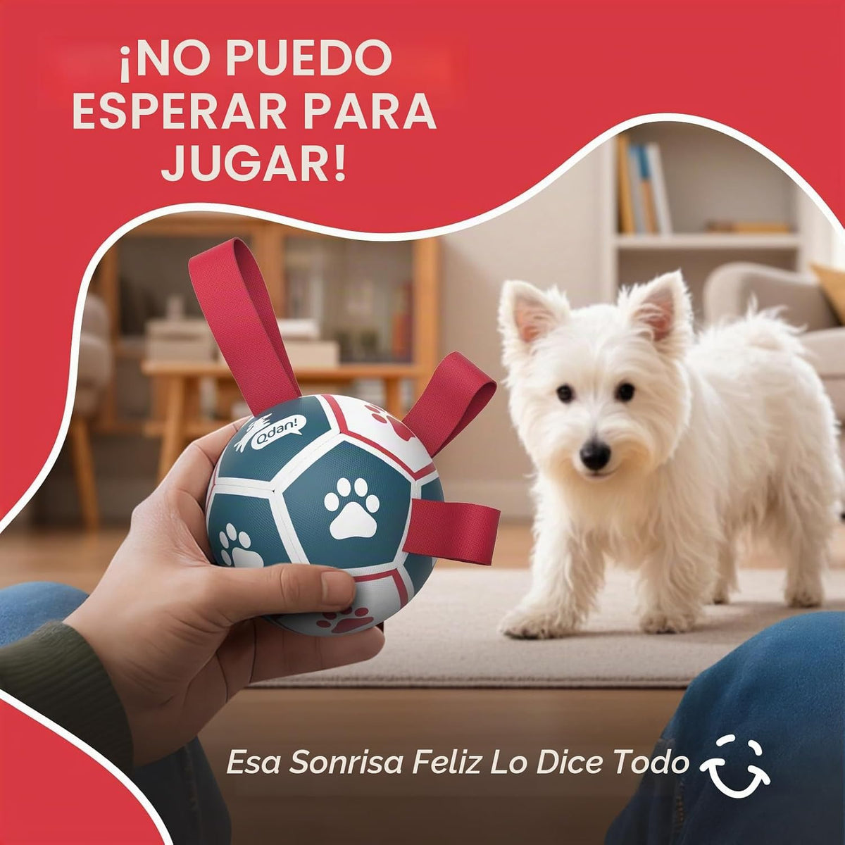 QDAN Juguetes para perros pequeños, juguetes para interiores y exte...