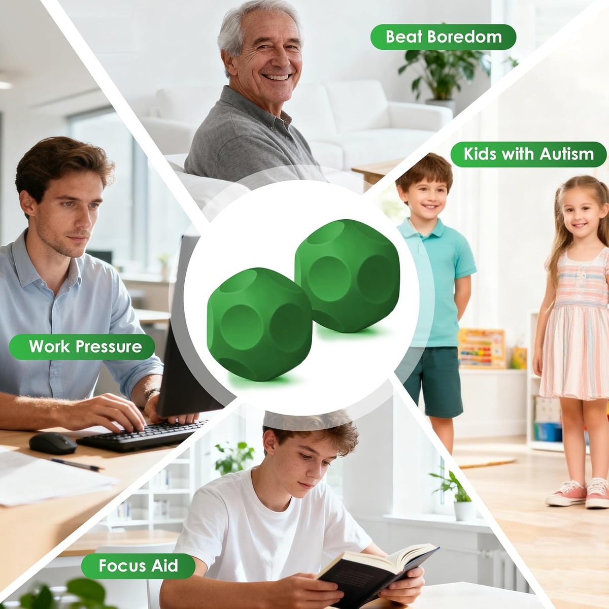 Olaivy Paquete de 2 bolas antiestrés para adultos \u2013 Juguetes d...