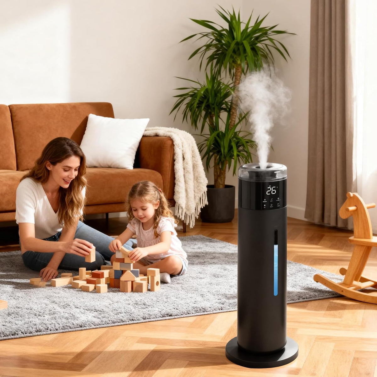Humidificador grande para dormitorio, 8L\/2.1 galones de niebla frí...