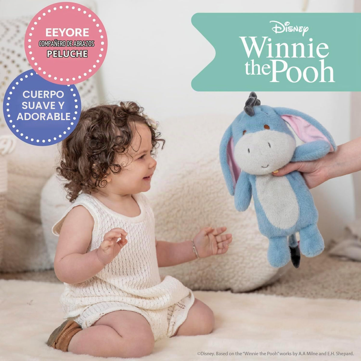 Kids Preferred Disney Eeyore Cuddle Pal - Peluche de material ultra...