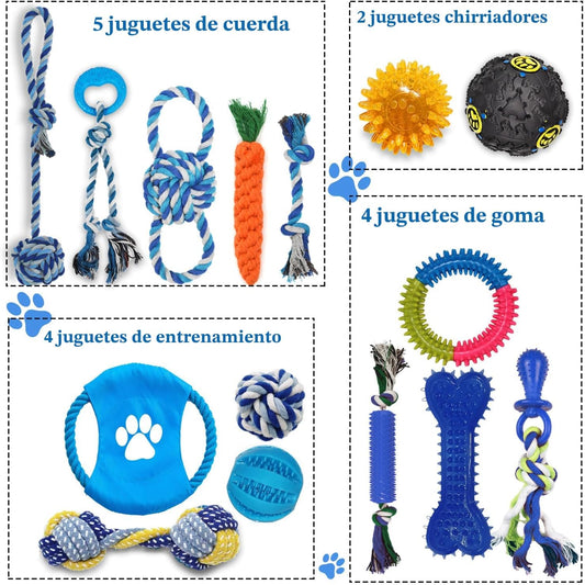 Mnubsrva Juguetes para perros, paquete de 15 para limpieza de dient...