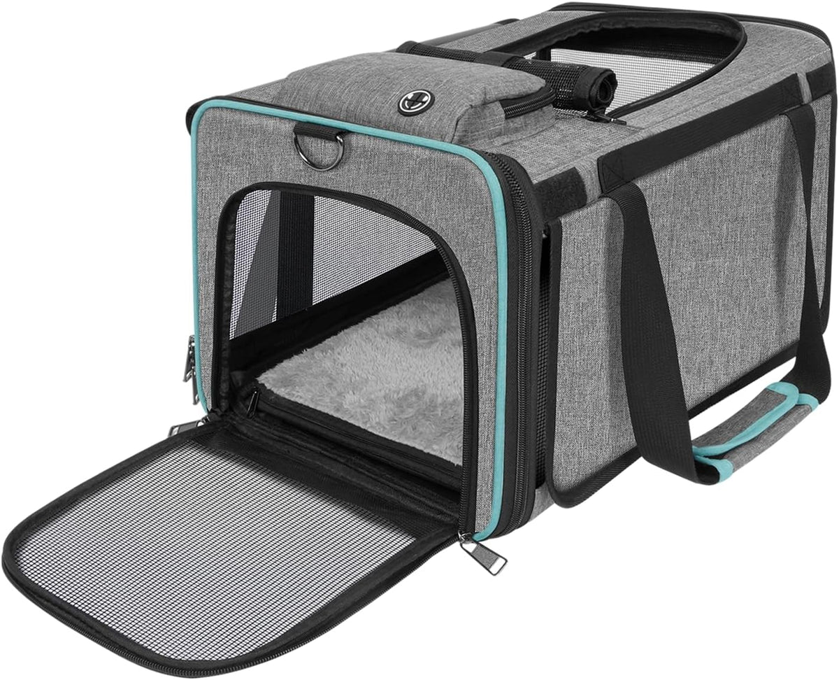 GAPZER Transportador de mascotas de lados suaves para viajes aéreos...