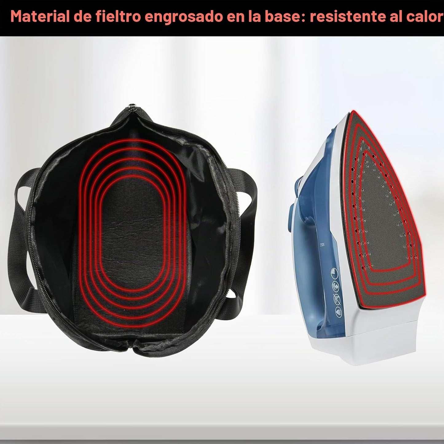 Beautyflier Bolsa para plancha de vapor para planchas compactas de...
