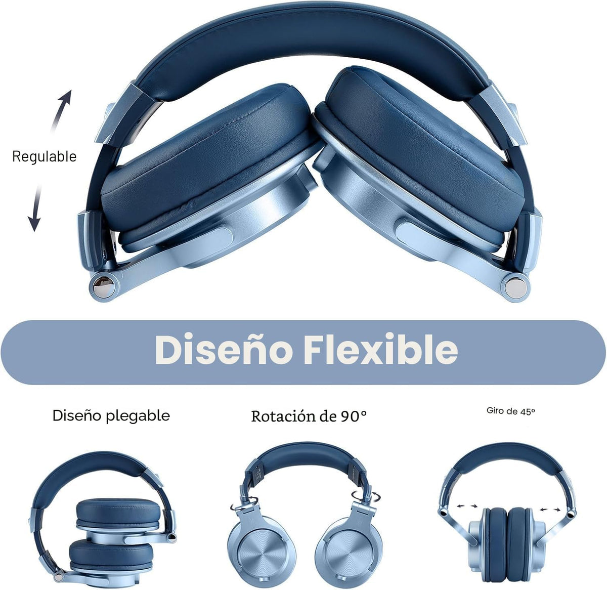 OneOdio Auriculares Bluetooth A70, estudio DJ con cable de alta res...