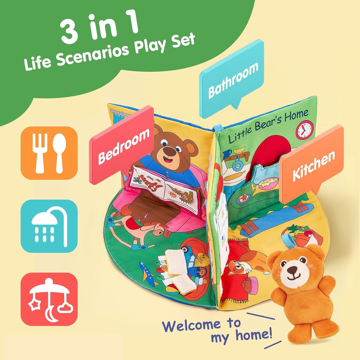 hahaland Libros para bebés de 0 a 6 meses \u2013 3D Touch and Feel...