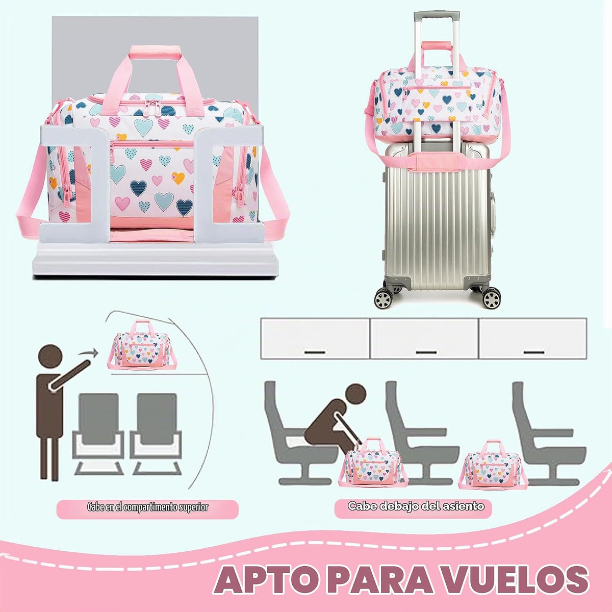 Esteemly Juego de equipaje de mano para niños grandes y mujeres, ma...