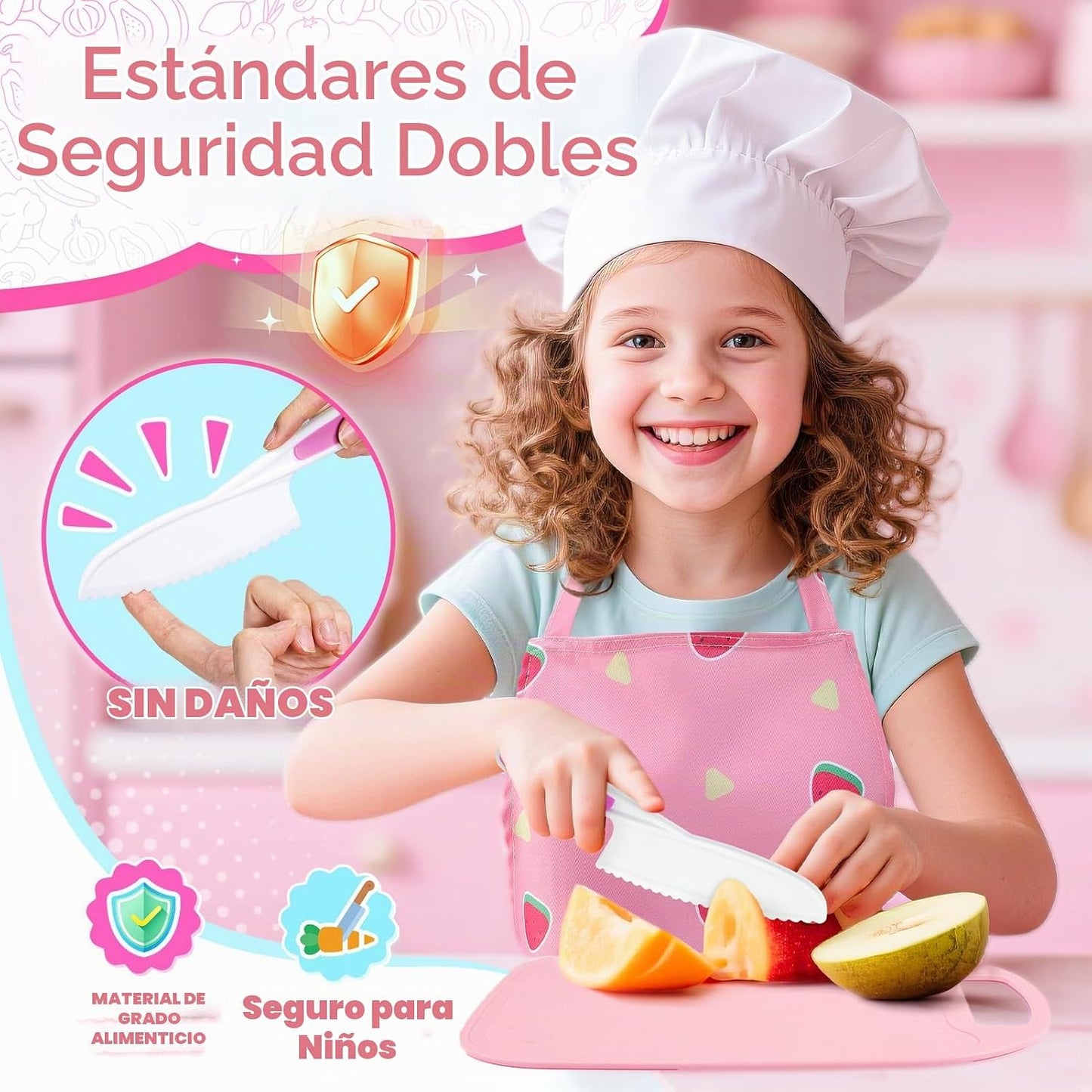 Juego de Cocina y Repostería para Niños Real y Delantal para Niños...