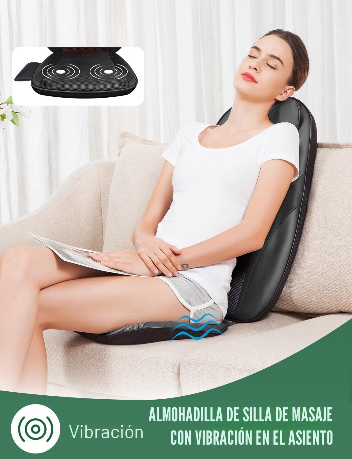 Snailax - Masajeador de espalda con calor, regalos para hombres, mu...