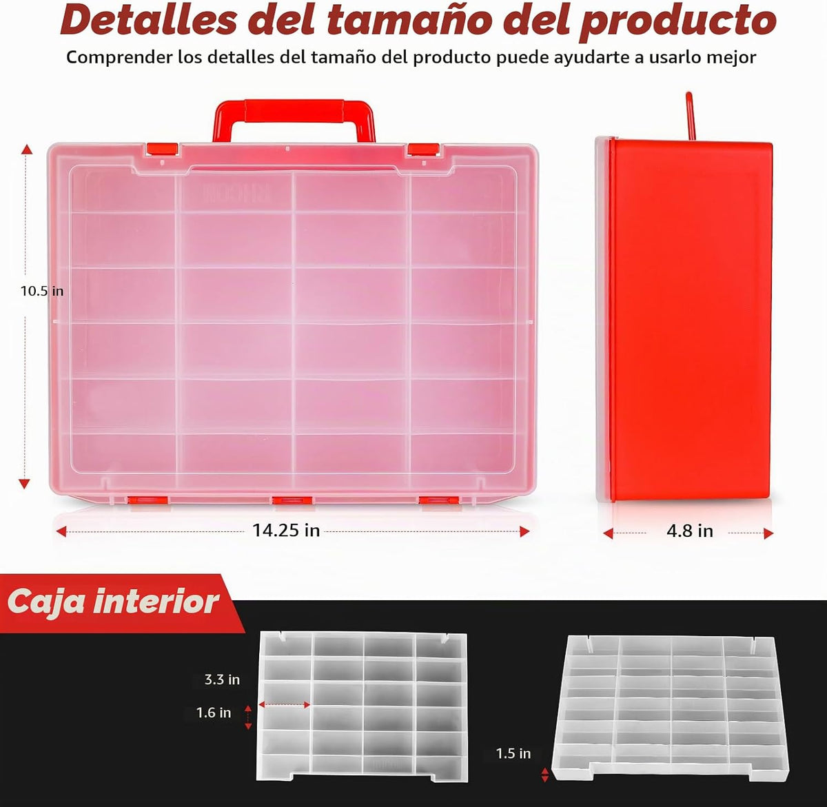 RHCOM Organizador de juguetes. 72 compartimentos. Caja de almacenam...