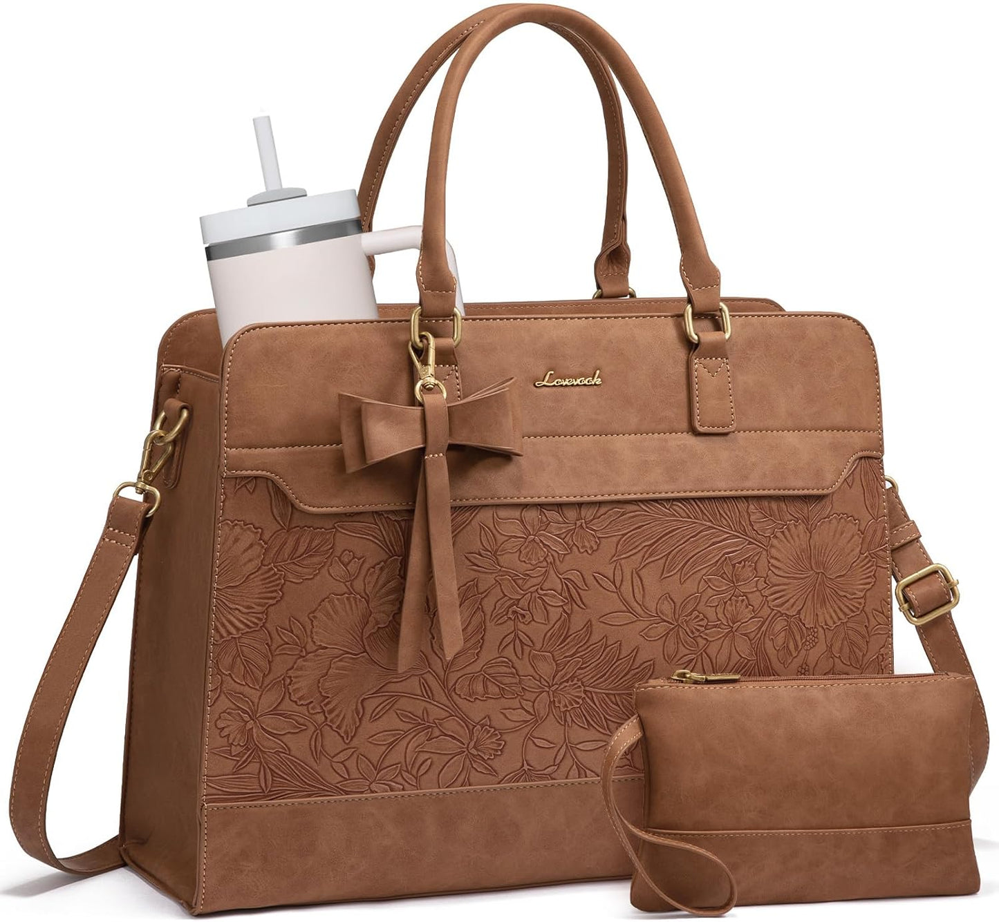 LOVEVOOK Bolsa de mano para laptop para mujer, bolsa de trabajo de...