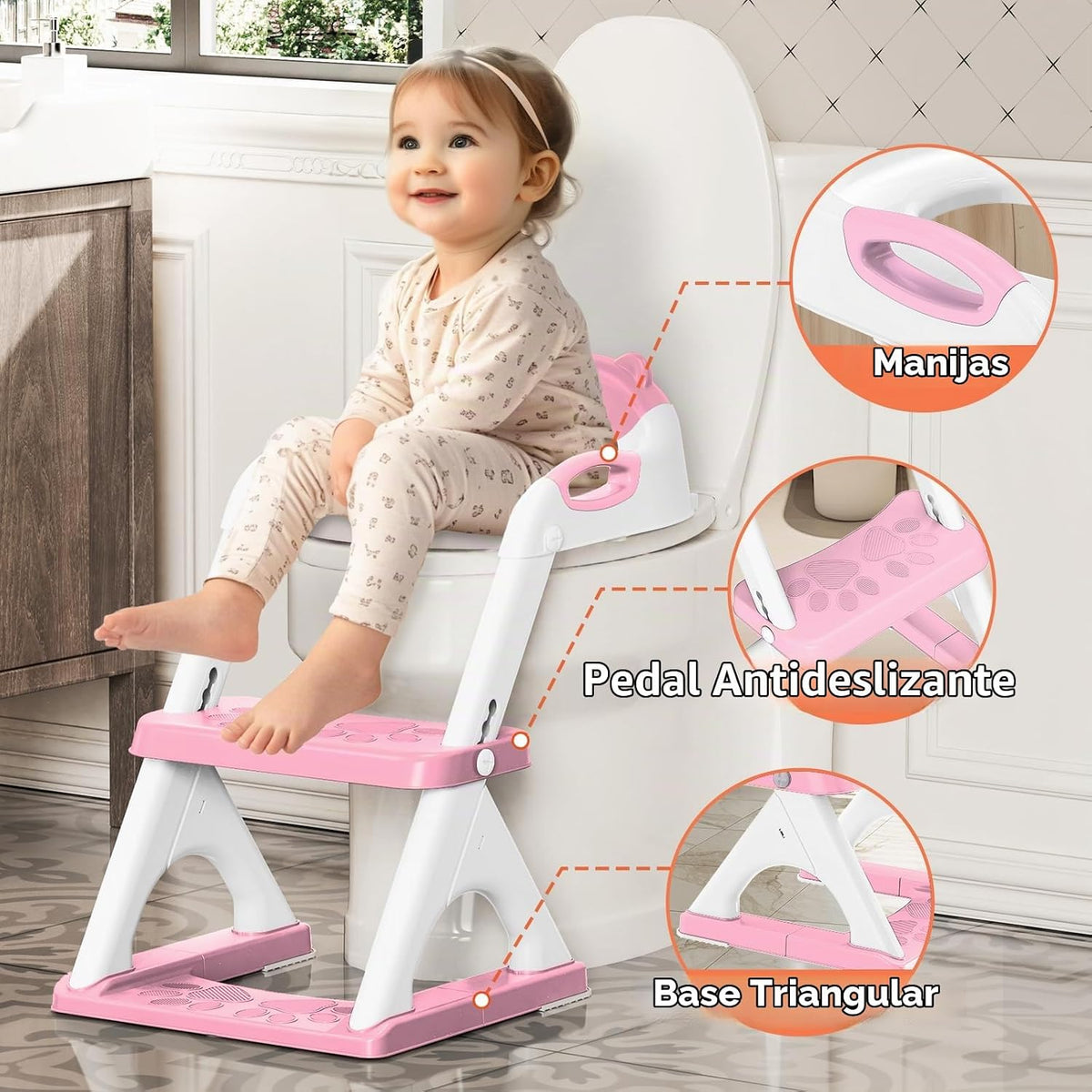 Inodoro de entrenamiento para ir al baño para niños pequeños, asien...