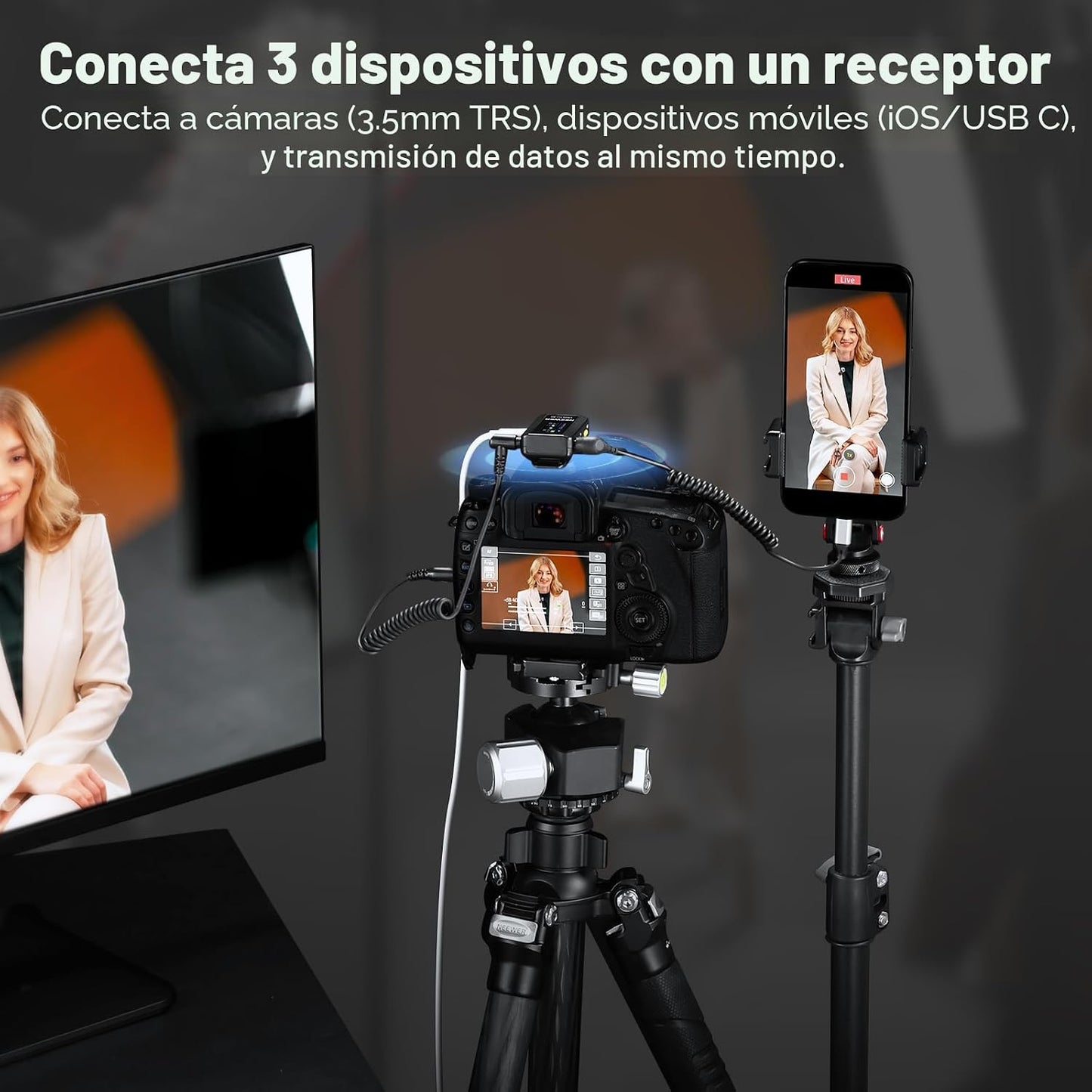 NEEWER CM28 PRO Sistema de micrófono inalámbrico de solapa Lavalier...