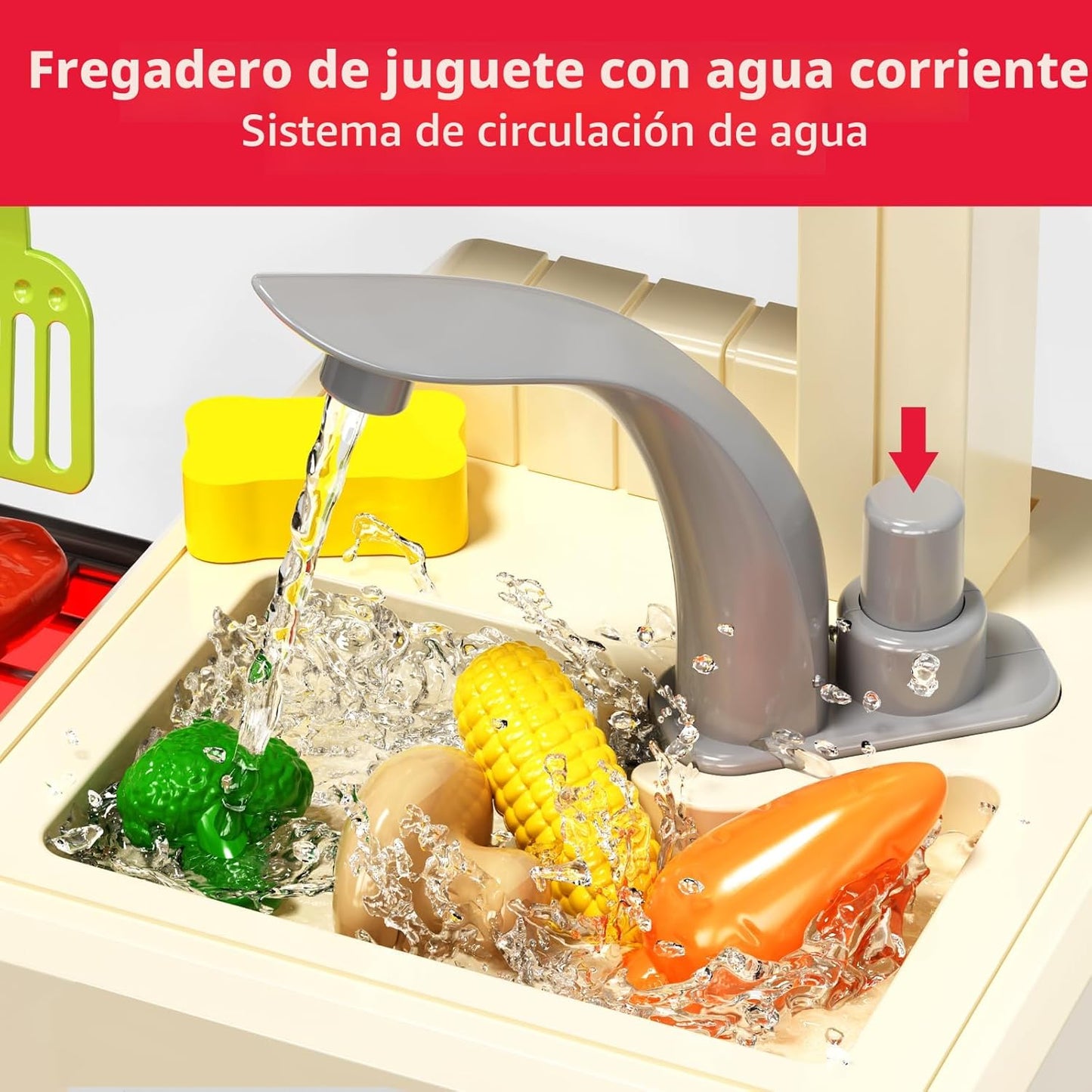 Pupu Pig Play Kitchen, Juguetes para niños, Juego de cocina para ni...