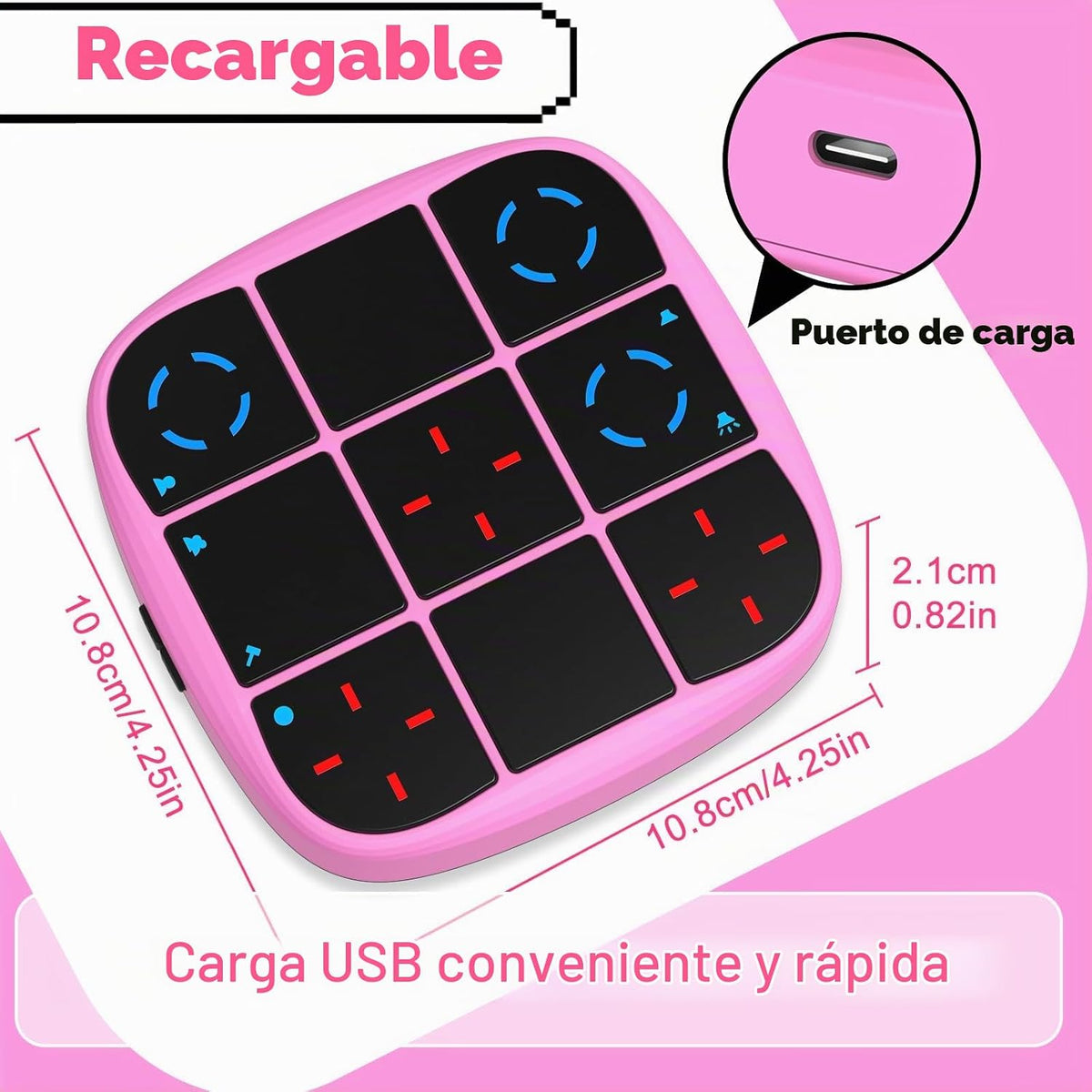 KOQQQ Juego de pernos recargables Tic-Tac-Toe, consola de rompecabe...