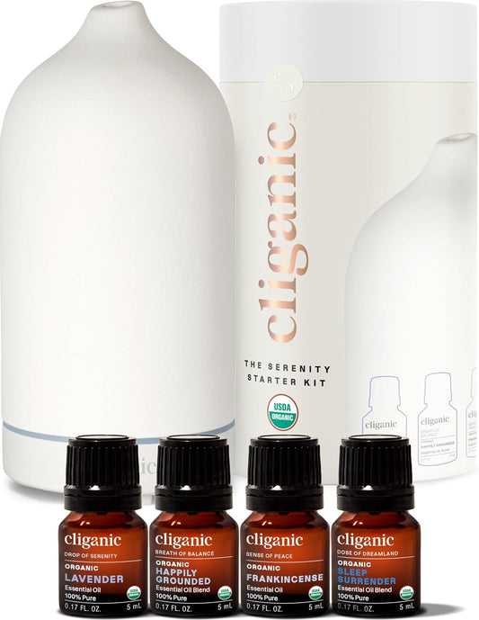 Cliganic Serenity - Juego de difusor de aceites esenciales \u2013 H...